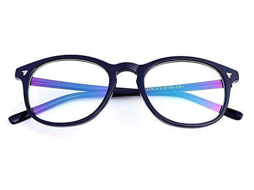 Image of IFLASH Blue Light Blocking Glasses Gaming Filter Transparent Round Eyeglasses for Eye Protection Men Women, Computer /Tablet /Laptop /Mobile /TV, Anti-blue & Anti eyestrain