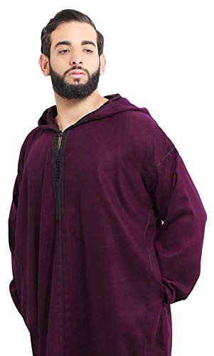 Moroccan Men Djellaba Handmade Winter Cotton Delicate Embroidery4