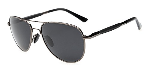 Outray Men's Aviator Polarized Sunglasses 108a1 Gun/Grey