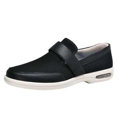 Mocasines de ajuste ancho ligeros y cómodos para hombre con correa regulable