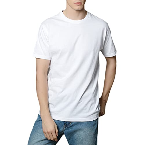 T-shirt d'été slim anti-transpiration coton léger blanc homme XS