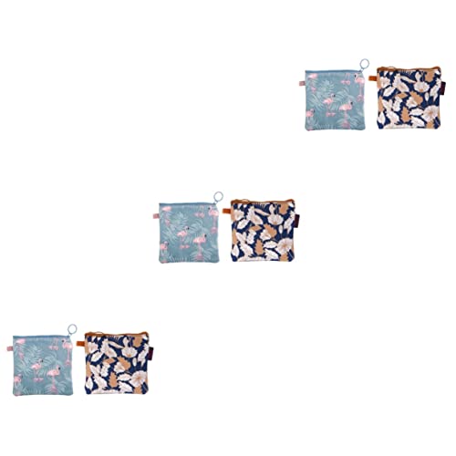 GLSTOY 6 Bolsas De Almacenamiento De Toallas Sanitarias Con Cremallera Alrededor De Las Carteras Para Bolsas De Almacenamiento Con Cremallera Bolsa De Aseo De Viaje Para