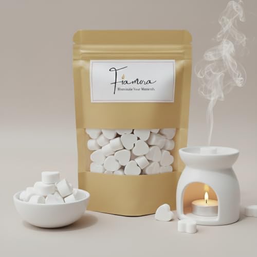 Image of Wax Melts | Organic Soy Wax | Essential Oil Infused | Cinnamon Fragrance | Heart Shape Aroma Melts | Warm Room Freshener | Safe Smoke-Free Scent | 80 GMS