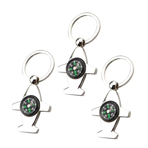 Set 3 Brújulas Pequeñas de Aleación de Zinc para Camping miniatura 1