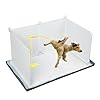 Dog Litter Box with High Walls,Indoor Dog Potty for Small to Medium Dogs Like Corgie French Bulldog,etc.No Spill Silicone Pee Pad Holder Tray for Dogs Work with Most Training Pads and Easy to Clean.