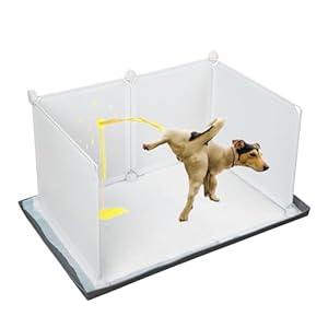 Dog Litter Box with High Walls,Indoor Dog Potty for Small to Medium Dogs Like Corgie French Bulldog,etc.No Spill Silicone Pee Pad Holder Tray for Dogs Work with Most Training Pads and Easy to Clean.