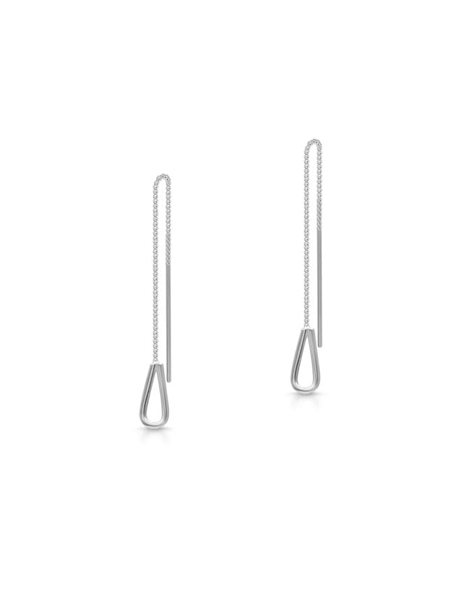 Minimalist Threader Earrings for Women | Long Chain Drop Dangle Earrings | Elegant Pull Through Ear Thread Earrings | Sui Dhaga Tassel Threaders-image-13