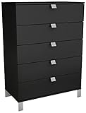 South Shore Spark 5-Drawer Chest-Pure Black
