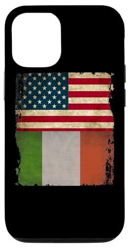 Custodia per iPhone 15 Pro Bandiera tricolore italiana americana Bandiera USA Bandiera