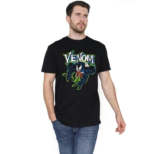 T-shirt Marvel Venom Strike Cotton Soul en coton noir pour homme