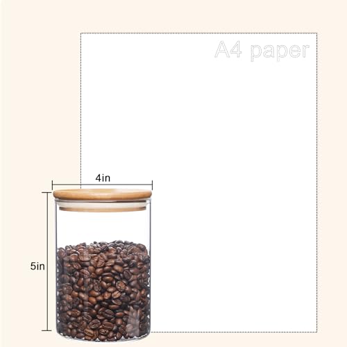 Image of umieo Glass Food Storage Containers with Lids, Small Storage Containers 27oz Set of 2, Glass Storage Jars with Airtight Lids for, Flour, Rice, Nuts, Candy, Coffee, Beans