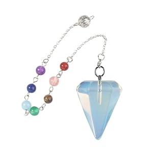 Slinger Crystal Amethist, Helende Amethist Reiki Vintage Hexagonaal Natuurlijke Steen Kristal Hanger Hanger Hanger (Opaal)