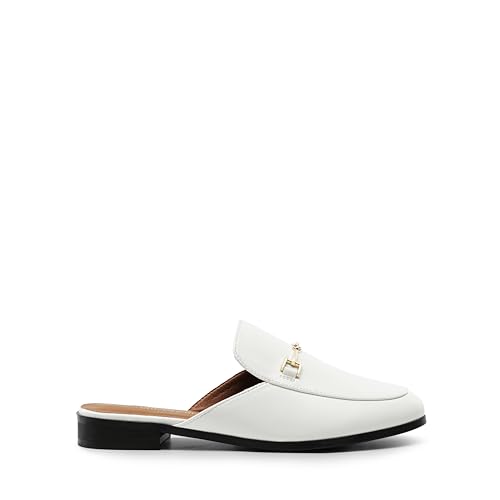 Image of DREAM PAIRS Mules for Women Flats Slip on Comfortable | Pointed Toe Slip on Slides Buckle Lightweight Loafers Shoes for Office Work Business and Casual Wear