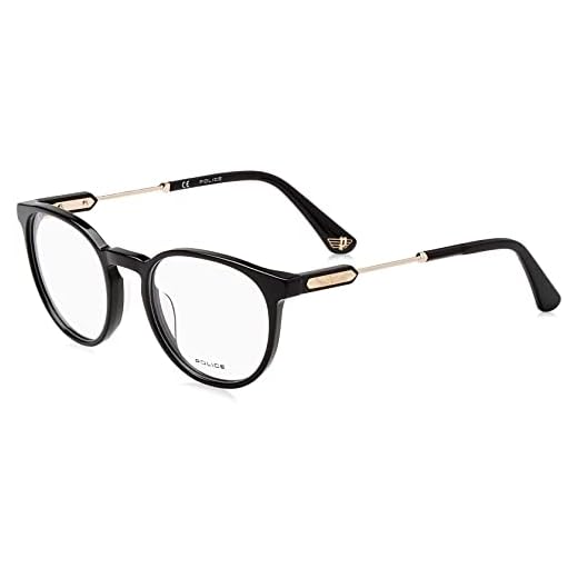 POLICE VPLF10 Gafas, Shiny Black, 51 para Hombre
