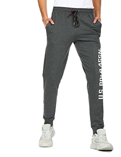 Image of U.S. Polo ASSN. Men's I675 Comfort Fit Mid Rise Solid Lounge Joggers