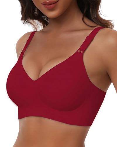 Image of HORISUN Comfortable Seamless Full Coverage Bra for Women Wireless Bras with Soft Support Regular and Plus Size