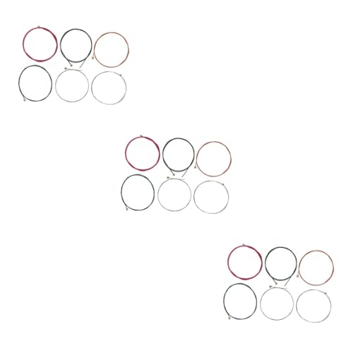 ERINGOGO 3sets Guitar String Gauge Acoustic Guitar Strings Set Beginner Kit Parts Accessories Stable Vibration Sustained Tone 6pcs*3