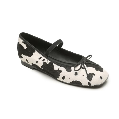 Ballet Flats Shoes for Women Slip on Round Closed Toe Mary Jane Shoes Suede Bow Fashion Casual Work Walking Comfortable Flats