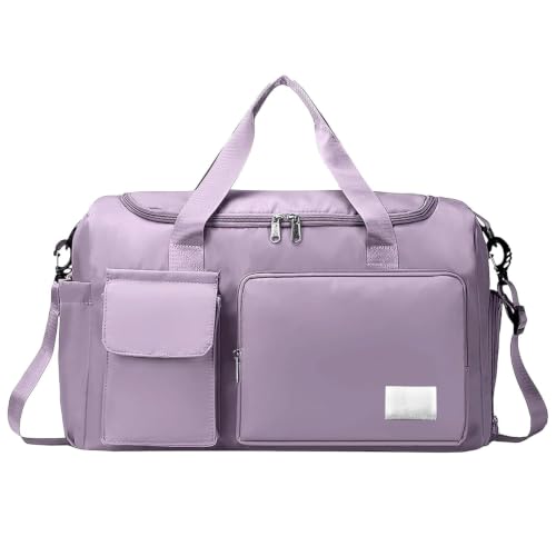 Image of Bag for Men Women with Shoe Compartment | Waterproof Duffle Bag | Lightweight Travel Sports Bag | 6 Pocket Multi-Compartment Spacious Duffel for Gym, Travel, Weekend, Trekking & Yoga