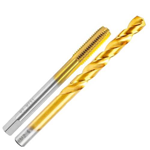 Image of M7x1.0 Tap and 6.0mm Drill Bit Kit, M2 HSS Metric Drill and Tap Set, Combination of Drill and Tap Kit for Metal
