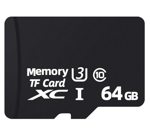 Image of 64GB Memory Card - Class 10 UHS-I High-Speed Memory Card for Android Devices, Action Cameras, Dash Cams, Drones, Tablets & More