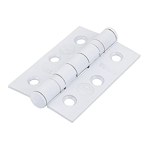 TIMCO Fire Door Hinge for Internal Residential Doors - Ball Bearing Hinge Epoxy White - 76 x 51 x 2.2, Gold, 76 x 50 x 2.0