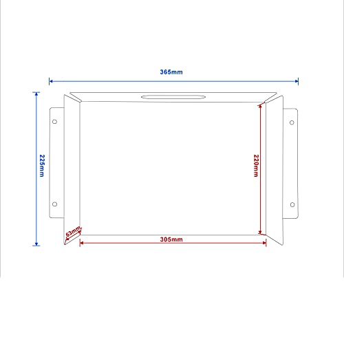 Boîte de rangement sous étagère Format A4 30 x 22 x 6 cm DT Ironcraft Multifonctionnelle sous le bureau Organiseur d'accessoires en métal Système de rangement de tiroir pour bureau,