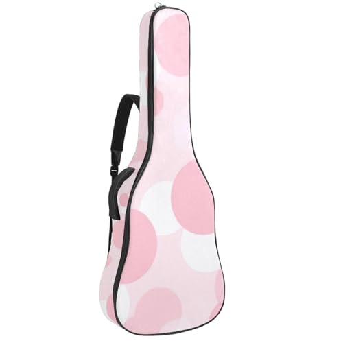 Housse pour guitare acoustique 106 cm sac de transport géométrique rose
