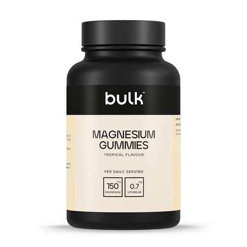 Bulk Gominolas de Magnesio,150mg, Tropical, Soporte óseo y energético, 60 Gominolas
