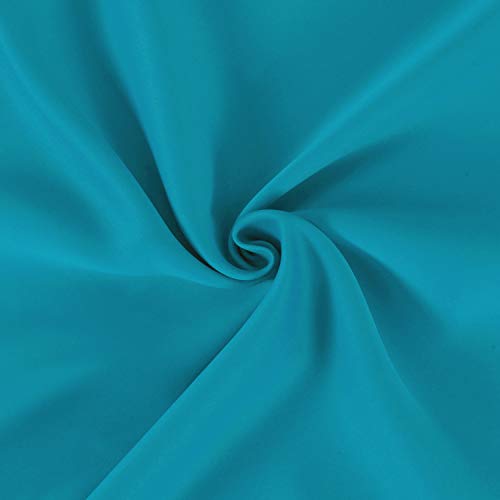 Image of LEMOMO Teal Blackout Curtains 34 x 84 Inch Length /Set of 2 Curtain Panels /Thermal Insulated Room Darkening Blackout Curtains for Bedroom