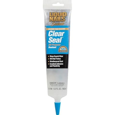 Liquid Nails Clear Seal All-Purpose Sealant, 5.5 oz, 1 Count (Pack of 1) Cover