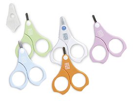 SARO - Tijeras para bebé de punta redondeada, Multicolor