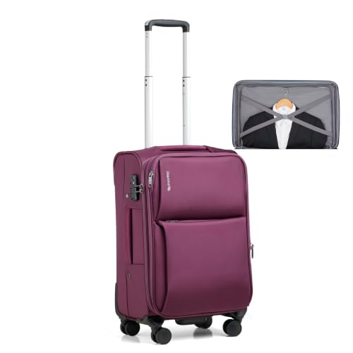 Image of Hanke Carry On Luggage 22x14x9 Airline Approved with Garment Compartment