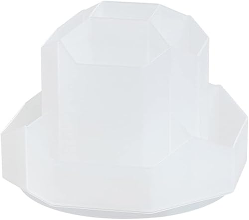 Miniatura 3 de Organizador de almacenamiento giratorio de suministros de arte, soporte para lápices con 9 compartimentos, organizador de almacenamiento de