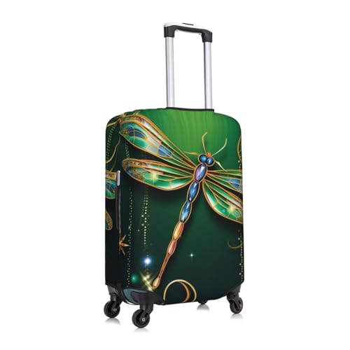Jewel Dragonfly Print Luggage Suitcase Covers Elastic Washable Luggage Protector Luggage Covers For Suitcase3