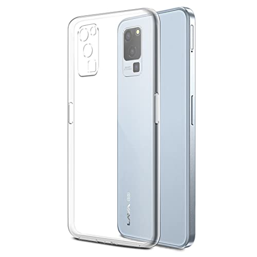 Image of Fashionury Crystal Clear Case for Lava Blaze 5G | Yellowing Resistance | Transparent TPU Silicone | Raised Camera Lips | Slim Transparent Cover