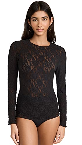 hanky panky Women's Signature Lace Unlined Long Sleeve Top
