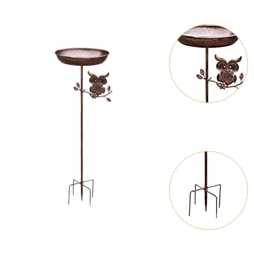 Mangeoire à 5 branches stable en métal pour bain d'oiseaux d'extérieur durable - 4