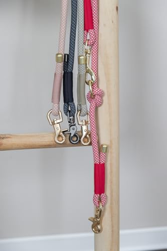 Trixie V-Leine Soft Rope, M-L, 2 m/10 mm, hellgrau - verstellbare Hundeleine für mittelgroße & große Hunde aus gewebtem Tau, 3-Fach längenverstellbar - 1984119