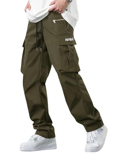 Image of DEEMOON Men's Cargo Pants Outdoor Hiking Multi-Pocket Utility Long Trousers | Men's Cargo
