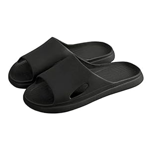 TOBILE Slippers Dikke Platform Kussen Slippers Vrouwen Zomer Strand Zachte Zool Eva Cloud Slides Sandalen Vrouw Thuis Badkamer Slipper-Zwart2,42-43 (26-26,5 cm)