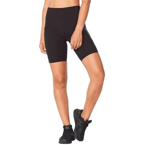 2XU Damen Fitness New Heights Bike Shorts, Damen, Shorts, Women's Fitness New Heights Bike Short, schwarz/schwarz, X-Small Cover