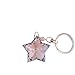 Produktbild Floresyabejas Schlüsselanhänger aus Orgon in Form eines 5-zackigen Sterns in Rosétönen, Aluminiumspäne und einem Halbedelstein namen: Rosenquarz