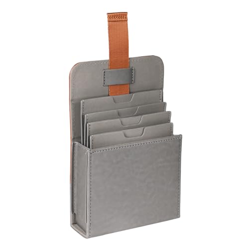 SIOTI Camera Lens Filter Case 4 Pockets, Leather Filter Pouch, with 3PCs Cleaning Cloth, Compatible with Less than 86mm Camera Lens Circular UV/ND/GND/CPL Filter, CFC-4P86