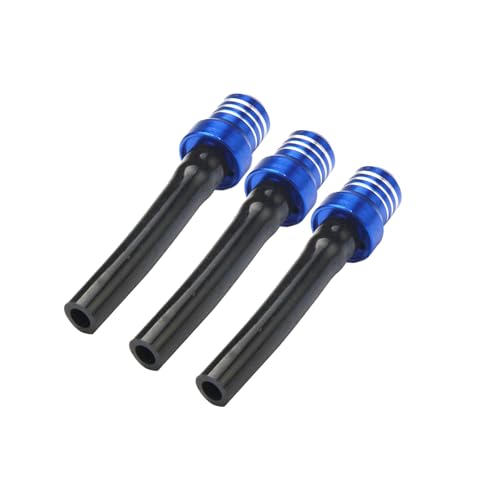 Image of Dirt Bike Gas Cap Vent Hose 3 Pcs Fuel Tank Valve Tube Breather CNC Universal for 50-450cc YZ YZF TTR PW DRZ YFZ ATV Dirt Pit Bike Blue