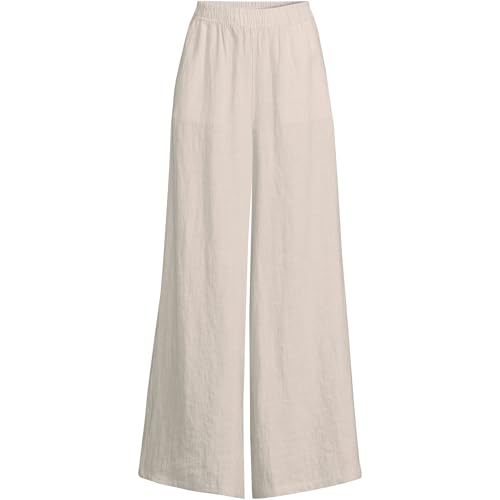 Lands' End Women's Linen High Rise Palazzo Pants3