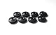 PrecisionGeek - Rändelmuttern/Rändelrad-Kontermutteradapter, flach DIN 467 - oxidierter Stahl M3 x 3mm, 12mm Durchmesser (Set mit 8 Stück)
