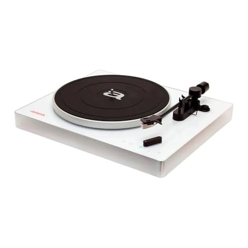 Aiwa APX-680BT/WH: Tocadiscos Bluetooth, 2 velocidades 33/45 RPM, Cápsula de Aluminio magnética, Brazo balanceado. Color: Blanco
