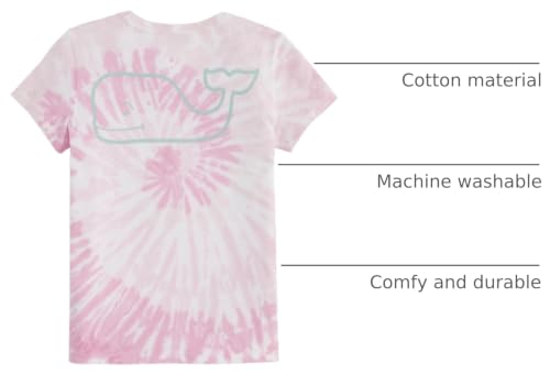 Image of Vineyard Vines Girls' Girls' Vintage Whale Outline Swirl Tie Dye Short-Sleeve Tee