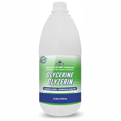 MYOC Glicerina cosmética de grado vegetal para formulaciones de cuidado del cabello, cuidado del cabello y belleza, 1 litro